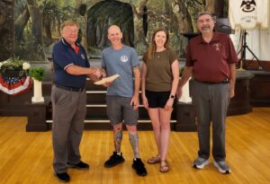 Scholarship winner Logan Faust's parents